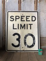 Vintage Road Sign SPEED LIMIT 30 (B319) 