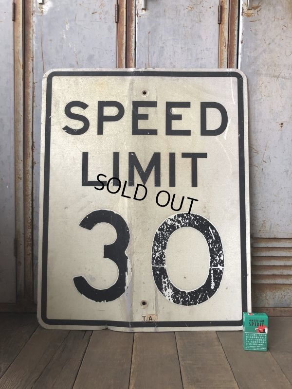 画像1: Vintage Road Sign SPEED LIMIT 30 (B319) 