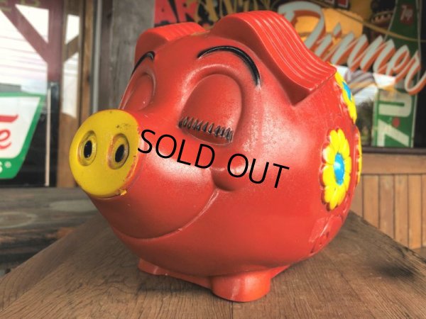 画像5: 70s Vintage Psychedelic Hippie Pig Piggy Bank BIG SIZE (B352)