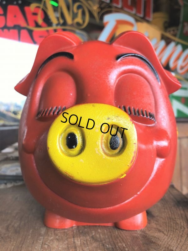 画像7: 70s Vintage Psychedelic Hippie Pig Piggy Bank BIG SIZE (B352)