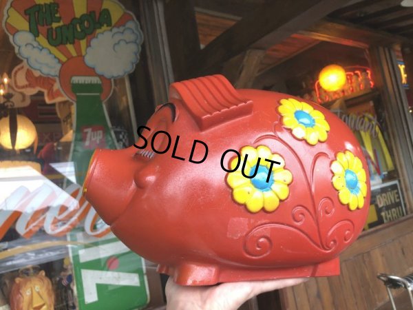 画像11: 70s Vintage Psychedelic Hippie Pig Piggy Bank BIG SIZE (B352)