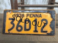 30s Vintage License Plates 1938 36D12 (B364) 