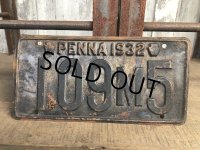 30s Vintage License Plates 1932 109M5 (B368) 