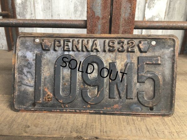 画像1: 30s Vintage License Plates 1932 109M5 (B368) 