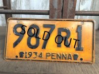 30s Vintage License Plates 1934 987R1 (B366) 