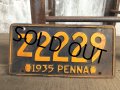 30s Vintage License Plates 1935 Z2229 (B365) 