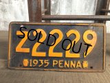 30s Vintage License Plates 1935 Z2229 (B365) 