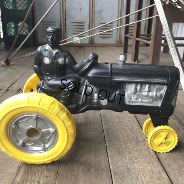 画像1: 60s Vintage Empire Tractor Plastic Mold Toy Rare Color (B359)