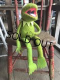 【SALE】 70s Vintage FP Muppets Kermit the Frog Plush doll (B390)