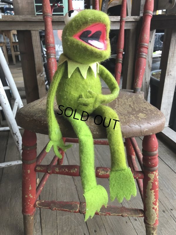 画像1: 【SALE】 70s Vintage FP Muppets Kermit the Frog Plush doll (B390)