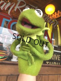 70s Vintage FP Muppets Kermit the Frog Puppet doll (B389)