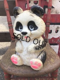 70s Vintage Panda Bear Plastic Coin Bank (B417)