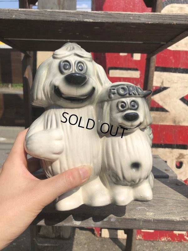 画像9: 60s Vintage FORD Shaggy Dog Ceramic Bank (B429)