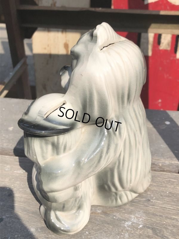 画像5: 60s Vintage FORD Shaggy Dog Ceramic Bank (B429)