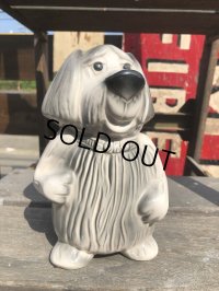 60s Vintage FORD Shaggy Dog Ceramic Bank (B428)