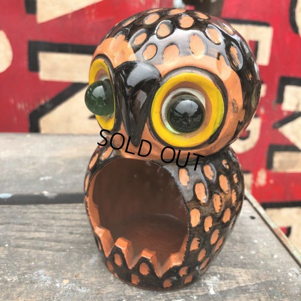 画像3: Vintage Ceramic Owl Candle Holder (B435)