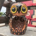 Vintage Ceramic Owl Candle Holder (B435)