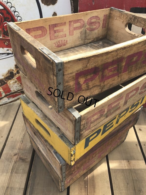 画像10: 70s Vintage Pepsi Wooden Crate (B439)