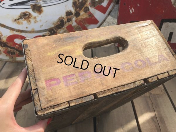 画像4: 70s Vintage Pepsi Wooden Crate (B442)