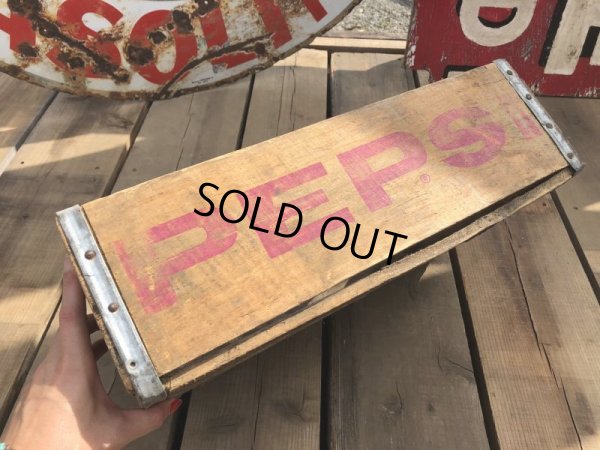 画像3: 70s Vintage Pepsi Wooden Crate (B438)