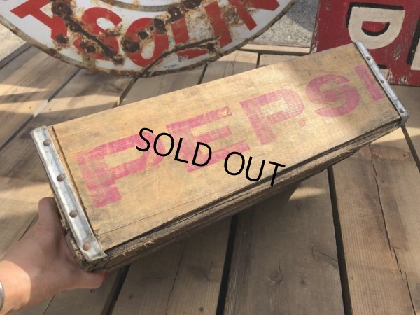 画像5: 70s Vintage Pepsi Wooden Crate (B438)