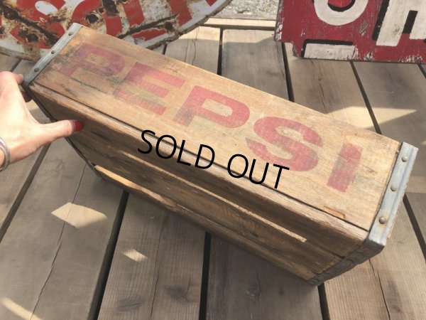 画像3: 70s Vintage Pepsi Wooden Crate (B441)
