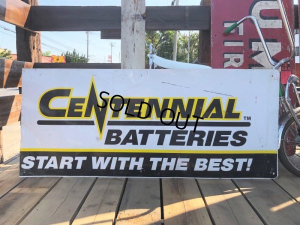 画像2: Vintage CENTENNIAL BATTERIES Metal Sign (B443) 