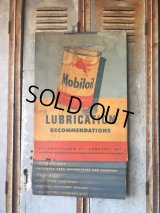 50s Vintage Mobil Lubrication Oil Chart (B445)