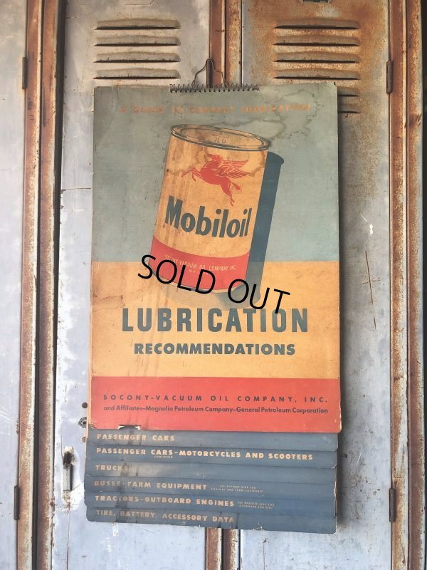 画像1: 50s Vintage Mobil Lubrication Oil Chart (B445)