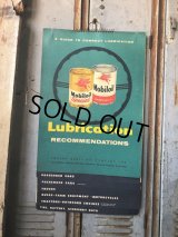 50s Vintage Mobil Lubrication Oil Chart (B444)