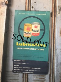 50s Vintage Mobil Lubrication Oil Chart (B444)