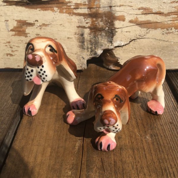 画像2: Vintage Japan Hound Dog Salt and Pepper Shakers (B446)