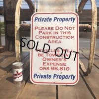 Vintage Road Sign Private Property (B450) 