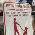 画像2: Vintage Road Sign PETS PROHIBITED (B452)  (2)