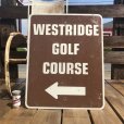 画像1: Vintage Road Sign W. GOLF COURSE (B453)  (1)