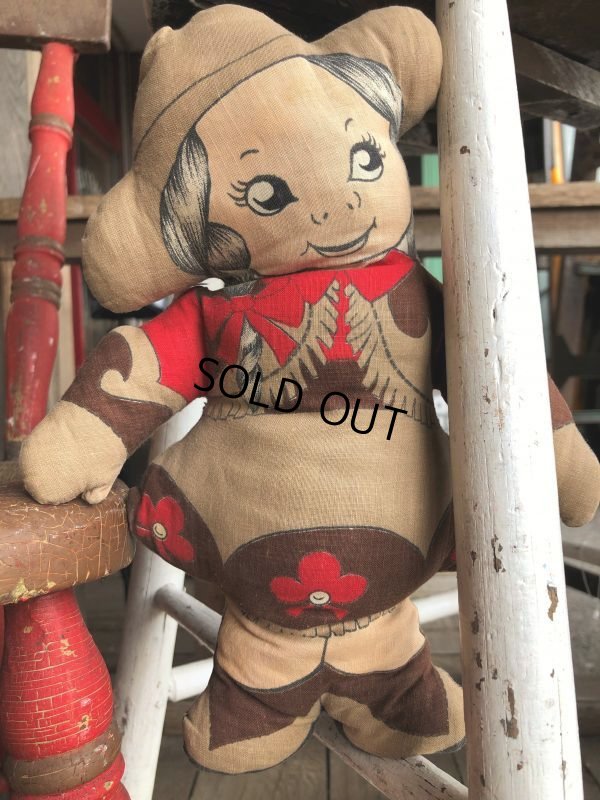 画像7: Vintage Advertising Pillow Doll Western Cow Girl (B072)