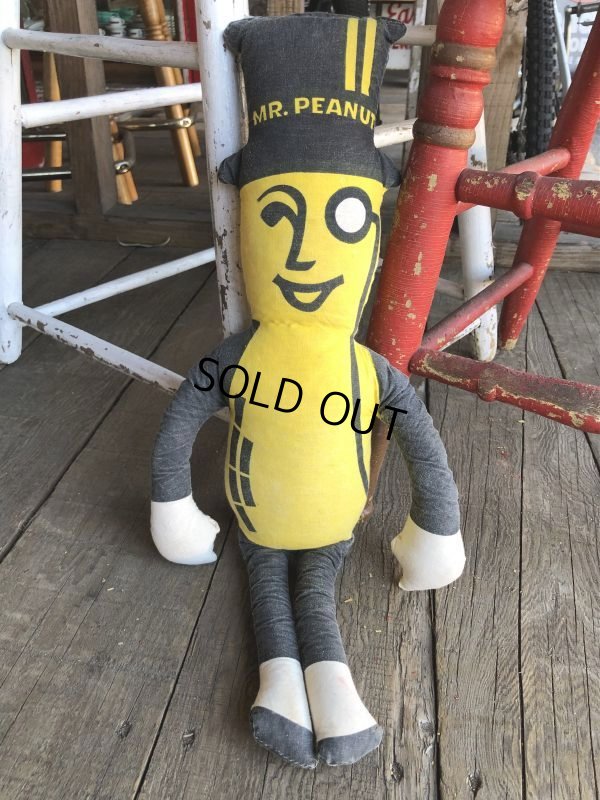 画像1: Vintage Advertising Pillow Doll Mr Peanut (B109)