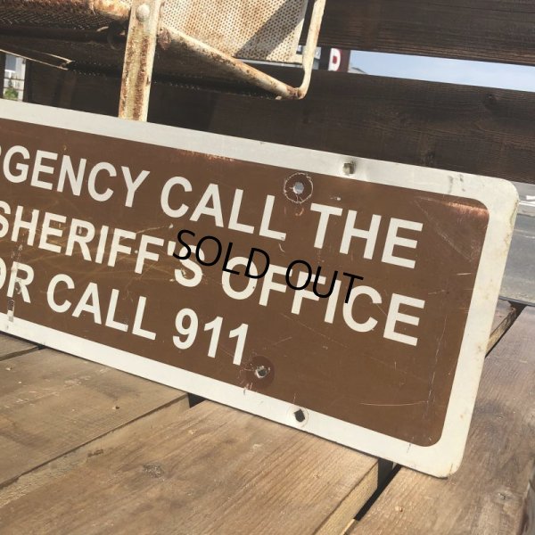 画像5: Vintage Road Sign Call 911 (B455)