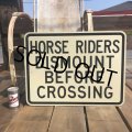 Vintage Road Sign HORSE RIDERS (B448) 