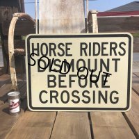 Vintage Road Sign HORSE RIDERS (B448) 