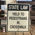 画像1: Vintage Road Sign STATE LAW (B454)  (1)