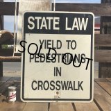 Vintage Road Sign STATE LAW (B454) 