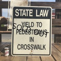 Vintage Road Sign STATE LAW (B454) 