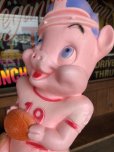 画像6: 60s Vintage Pig American Football Player Plastic Blow Mold Bank (B450)