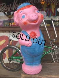 Vintage PIG Plastic Mold Piggy Bank (S491)