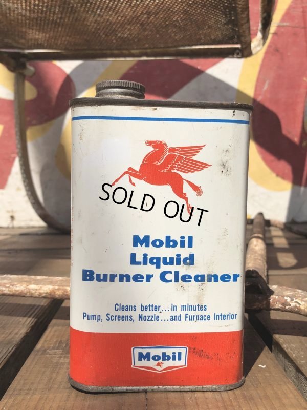 画像1: Vintage Mobil Liquid Burner Cleaner Can (B455)