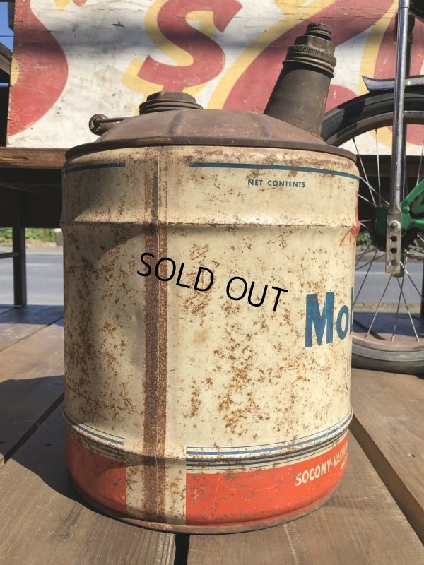 画像4: Vintage Mobil 5GL Motor Gas/Oil Can (S917)