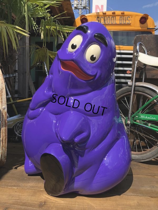 画像1: Vintage Mcdonald's Playland Grimace Statue (B463）