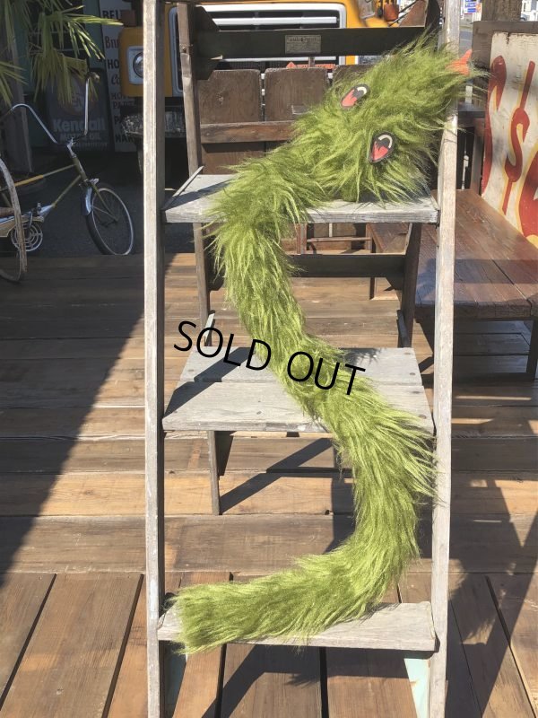 画像4: 60s Vintage 60s Psychedelic Hippie Green Snake Carnival Prize Plush (B467）