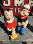 画像4: 70s Vintage Clubmates Popeye & Olive Rubber Doll Set (B468)